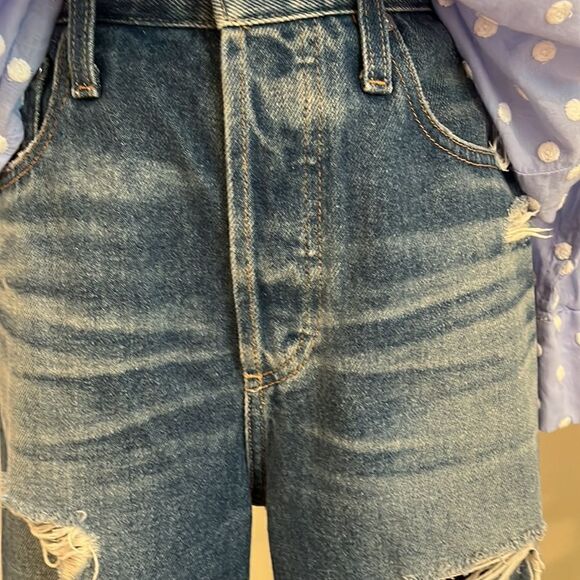 AG-AGED DENIM, KNOXX HIGH RISE BAGGY BOYFRIEND JEANS. Size 26R - Picture 2 of 9